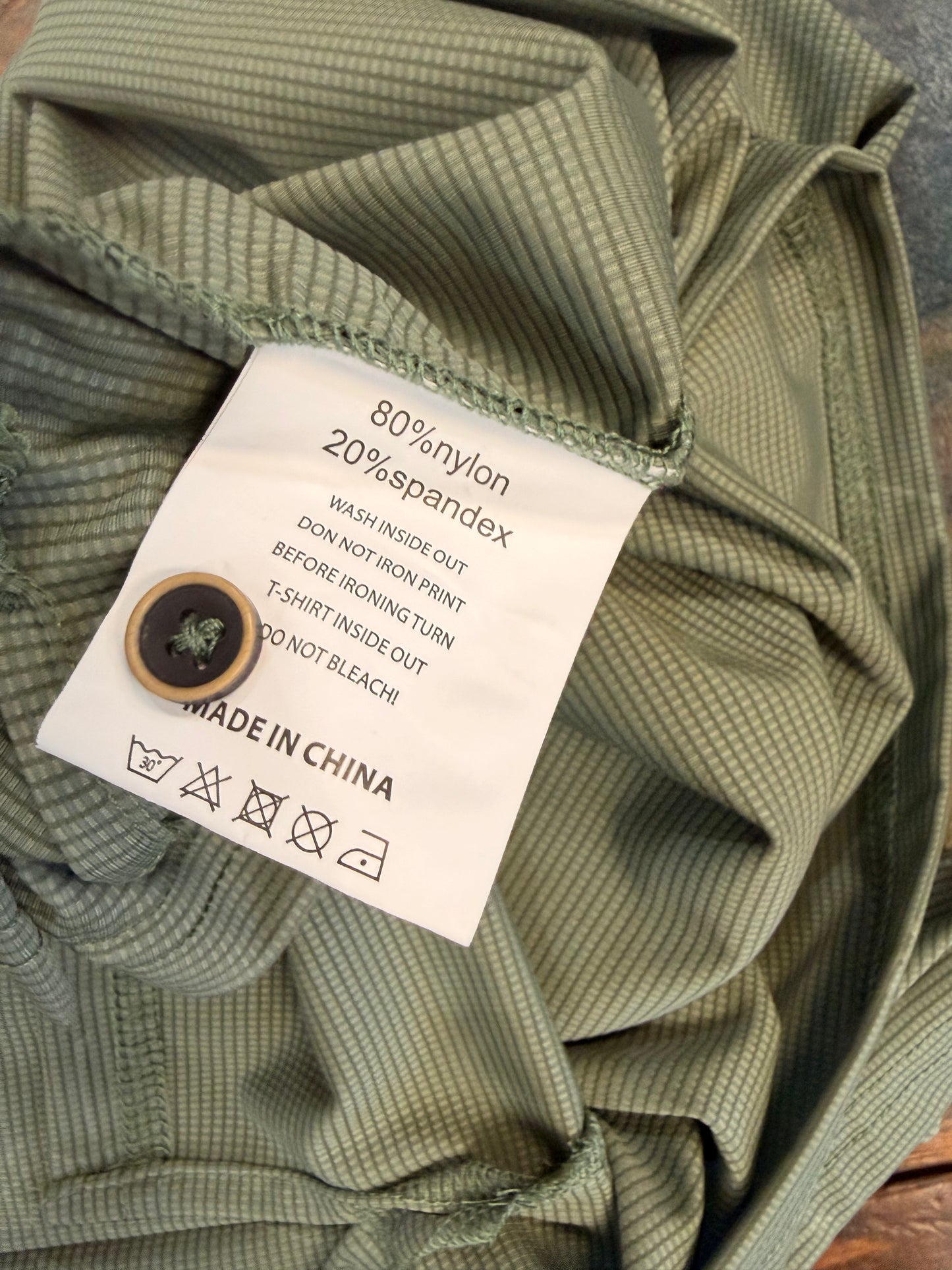 Men’s Mountain-Print Performance Polo (Sage Green)