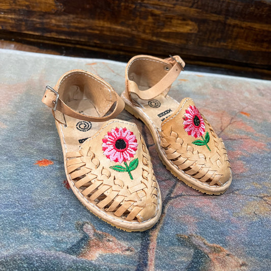 Girls' Pink Sunflower Huaraches