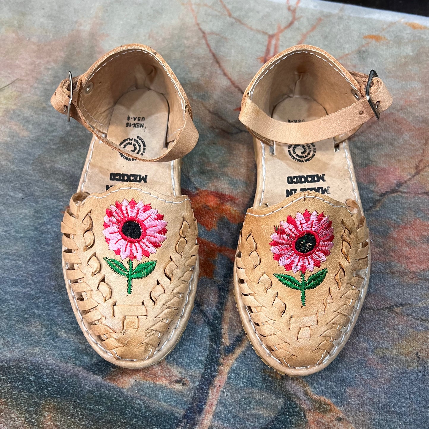 Girls' Pink Sunflower Huaraches