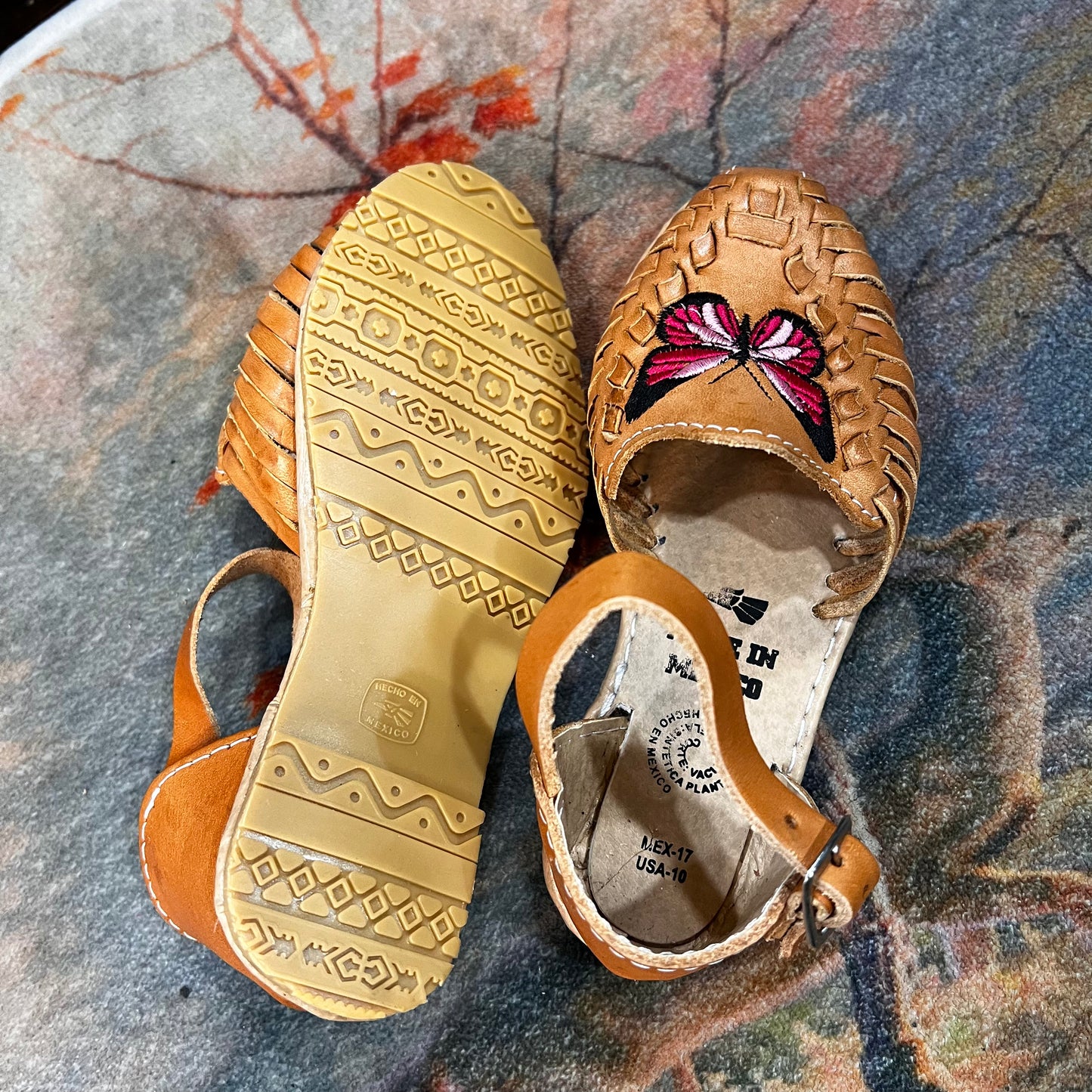Girls' Pink Butterfly Huaraches