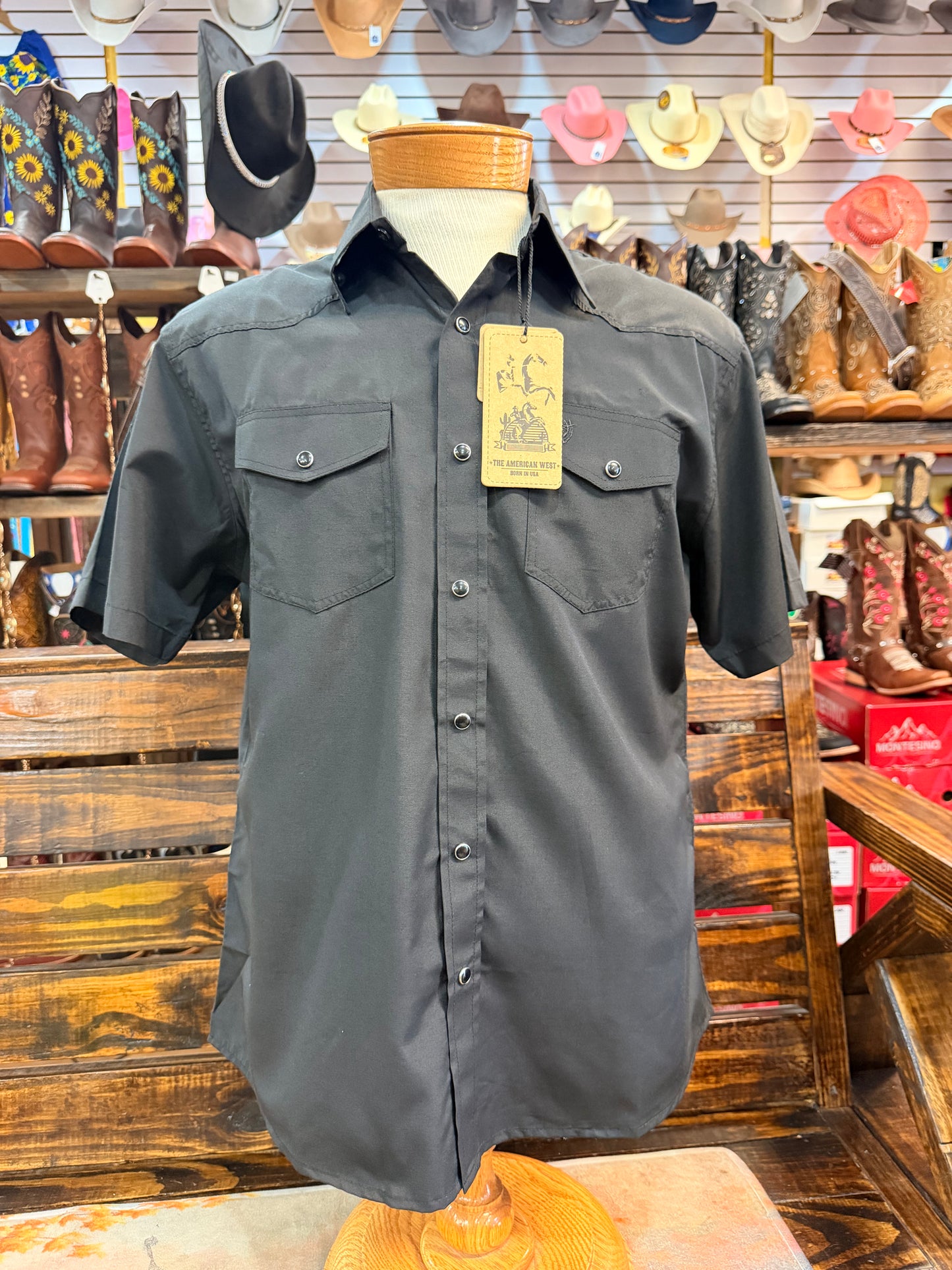 Western Short-Sleeve Button-Up Shirt