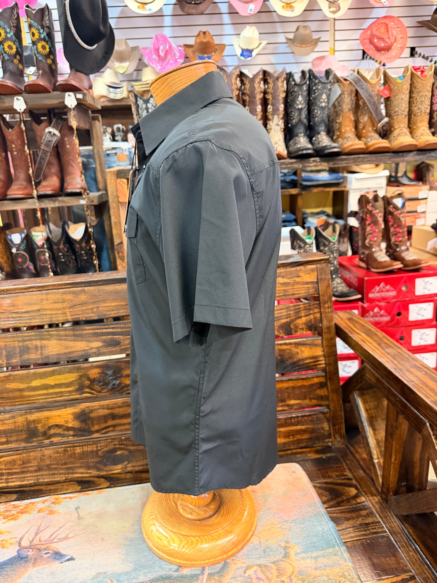Western Short-Sleeve Button-Up Shirt