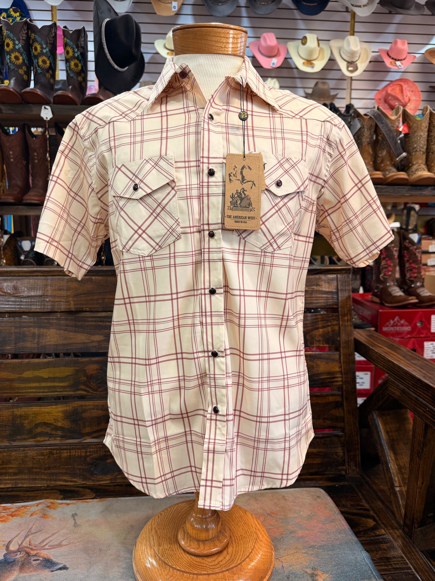 Western Short-Sleeve Button-Up Shirt