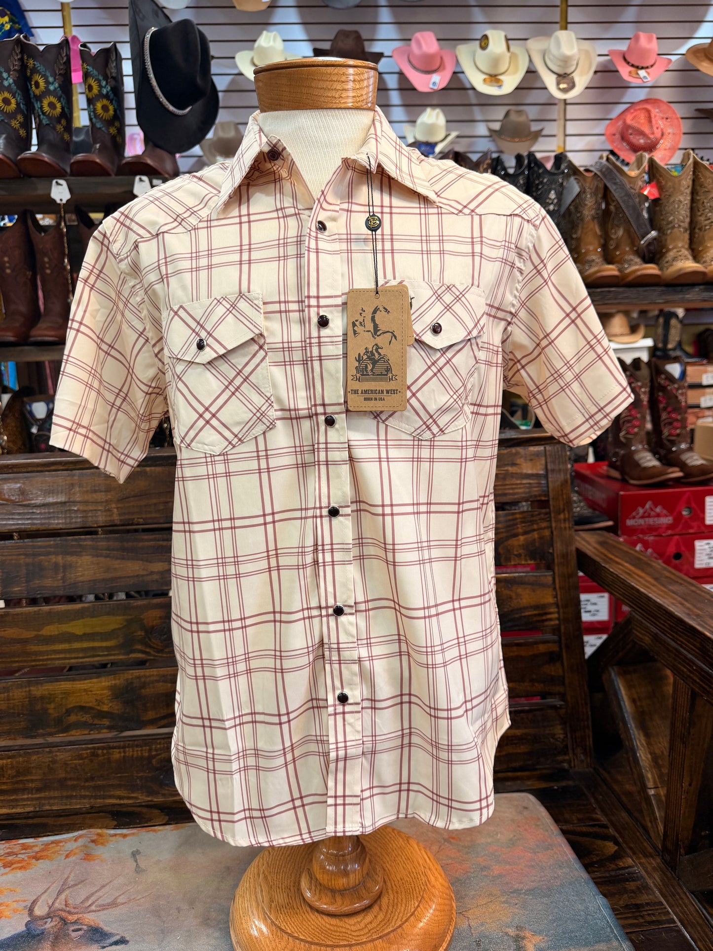 Western Short-Sleeve Button-Up Shirt