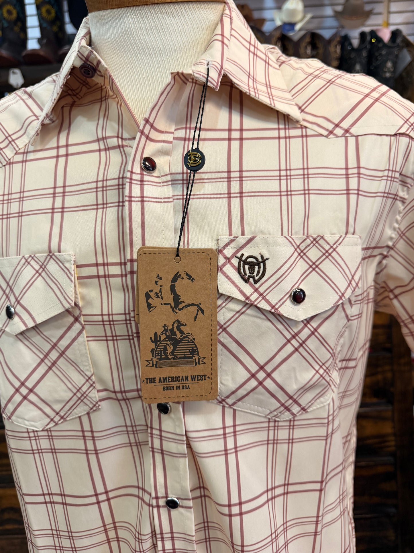 Western Short-Sleeve Button-Up Shirt