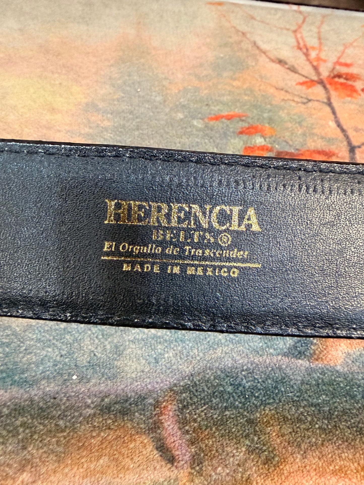 Black & Gold Southwestern Medallion Western Belt