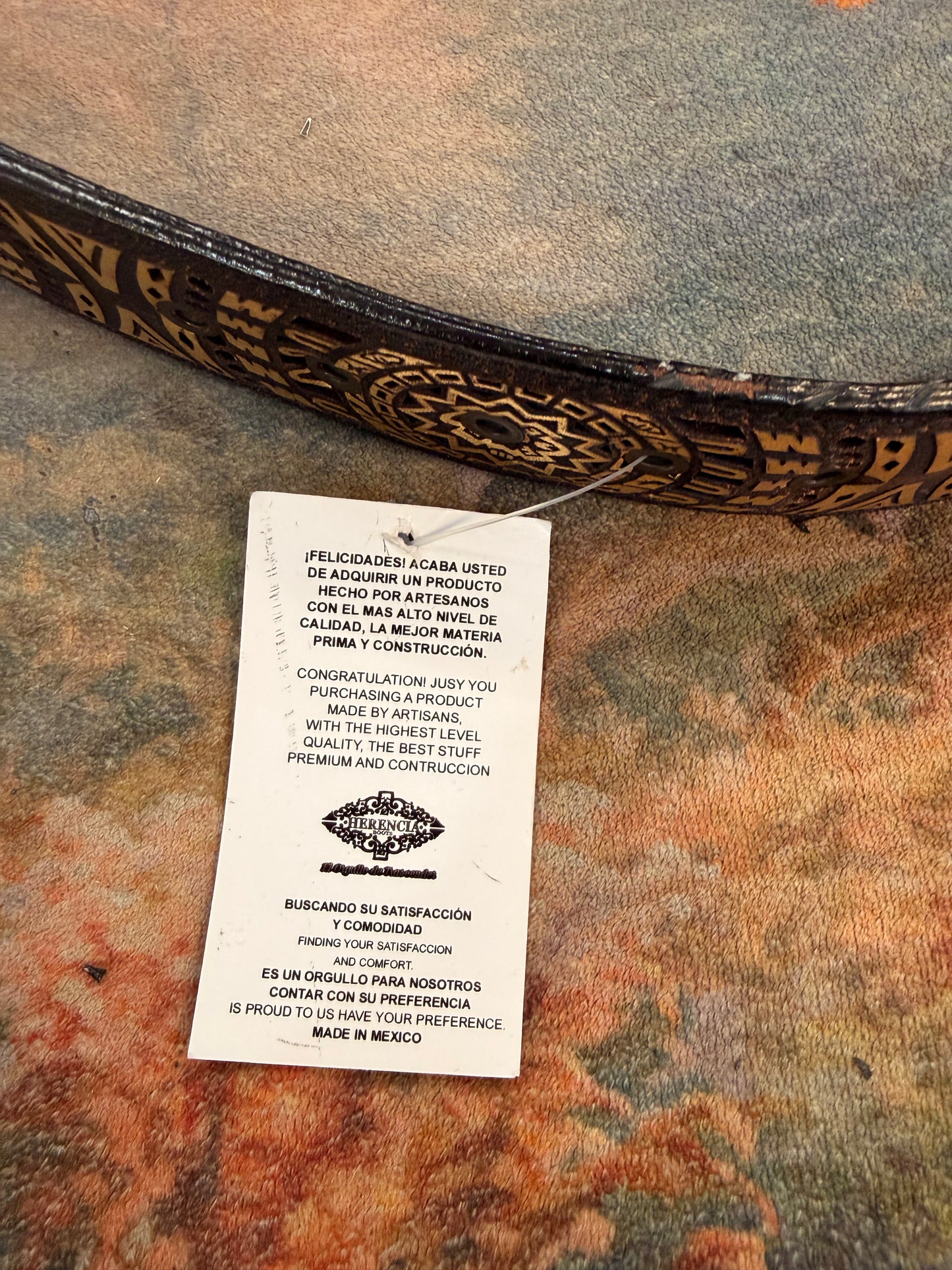 Black & Gold Southwestern Medallion Western Belt