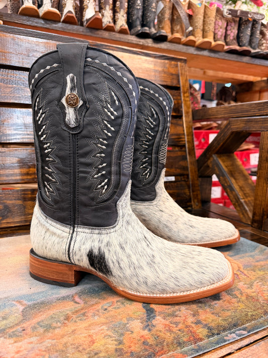 Men’s Cowhide Embroidered Western Boots Size 10
