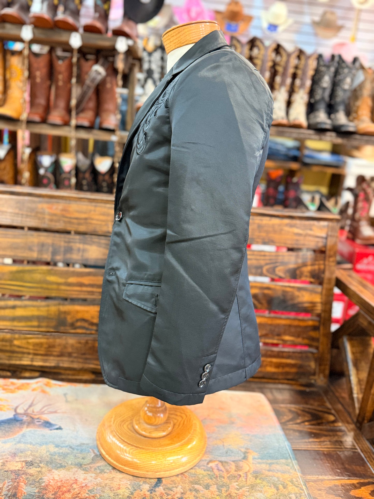 Western Suit jacket with Embroidered Detailing