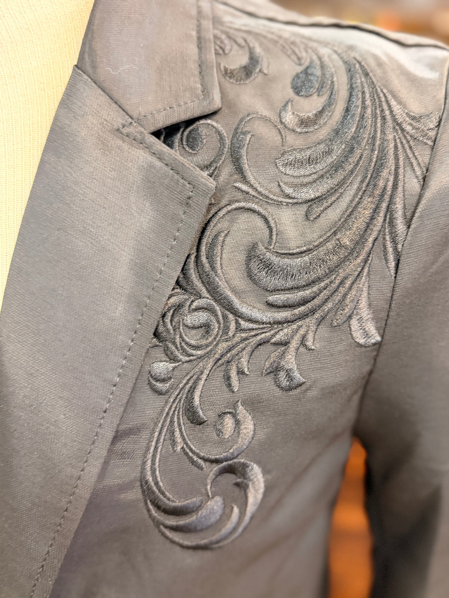 Western Suit jacket with Embroidered Detailing