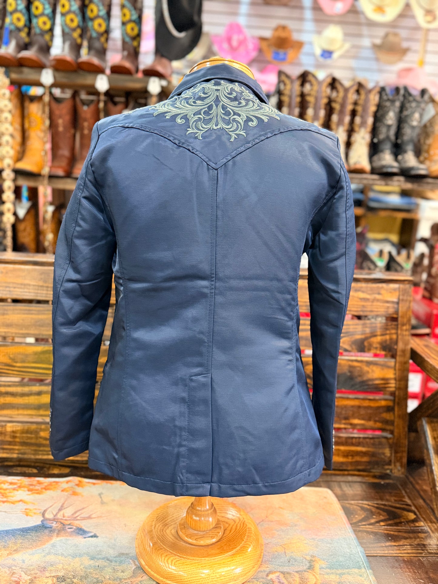 Western Suit jacket with Embroidered Detailing