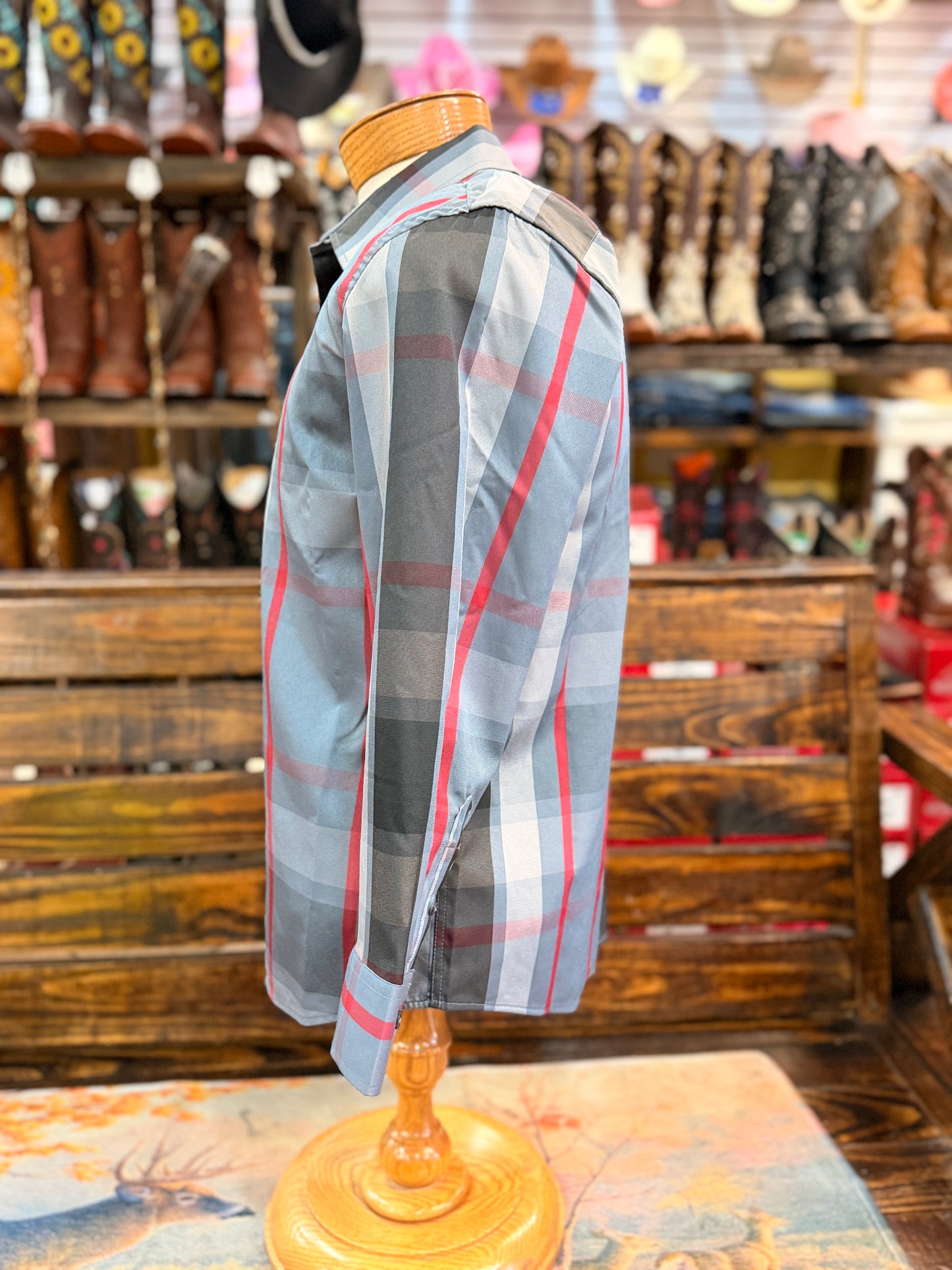 Big Kid's Western Plaid Long-Sleeve Shirt