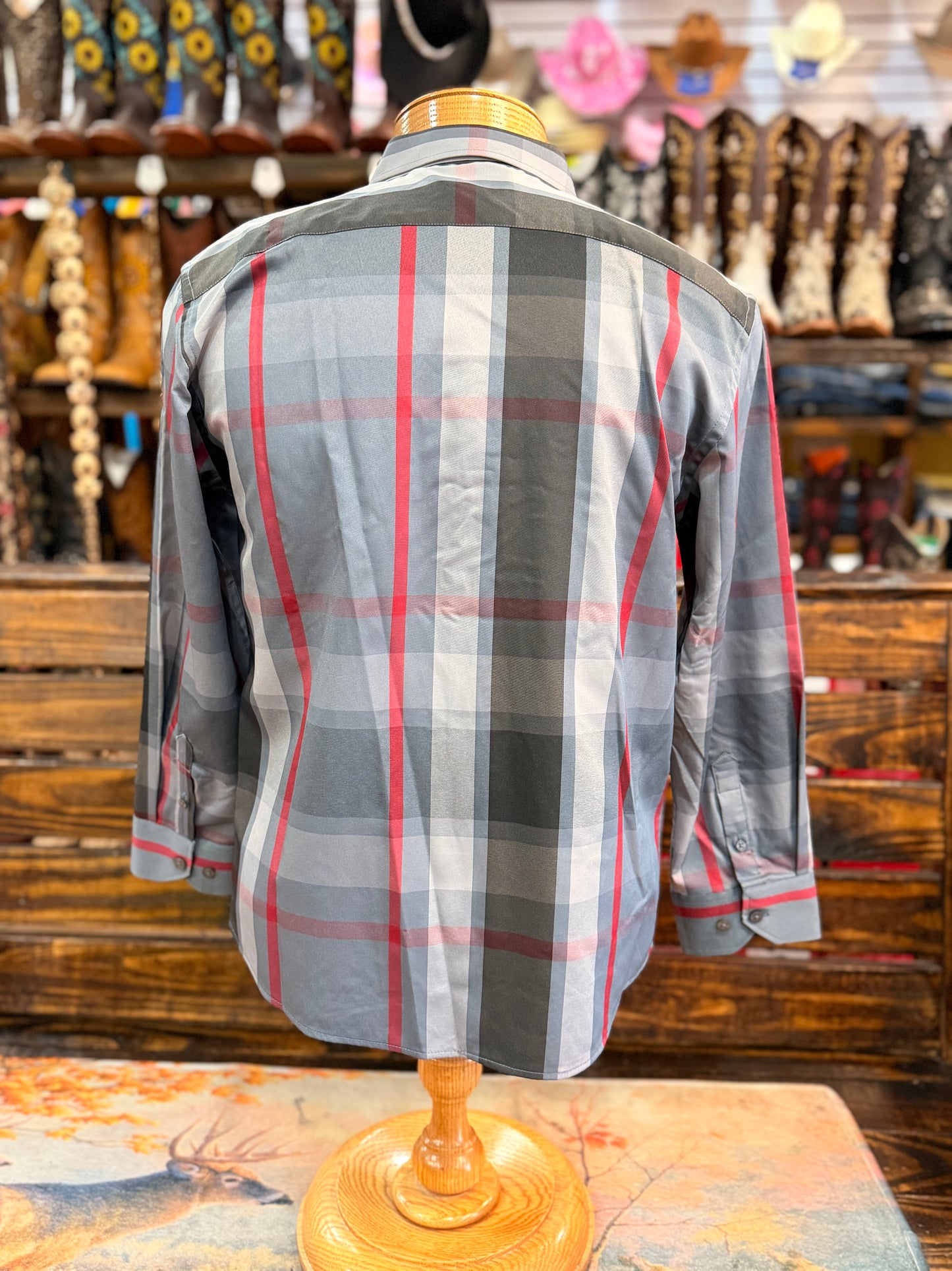 Big Kid's Western Plaid Long-Sleeve Shirt
